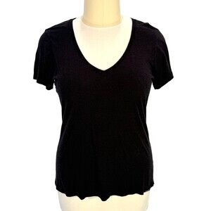 Cariloha Tee Shirt Women's 2XL Black V-Neck Short Sleeve Bamboo Cotton